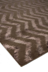 Exquisite Rugs Vero hand-knotted Wool/Bamboo Silk 3127 Chocolate 10' x 8' Area Rug