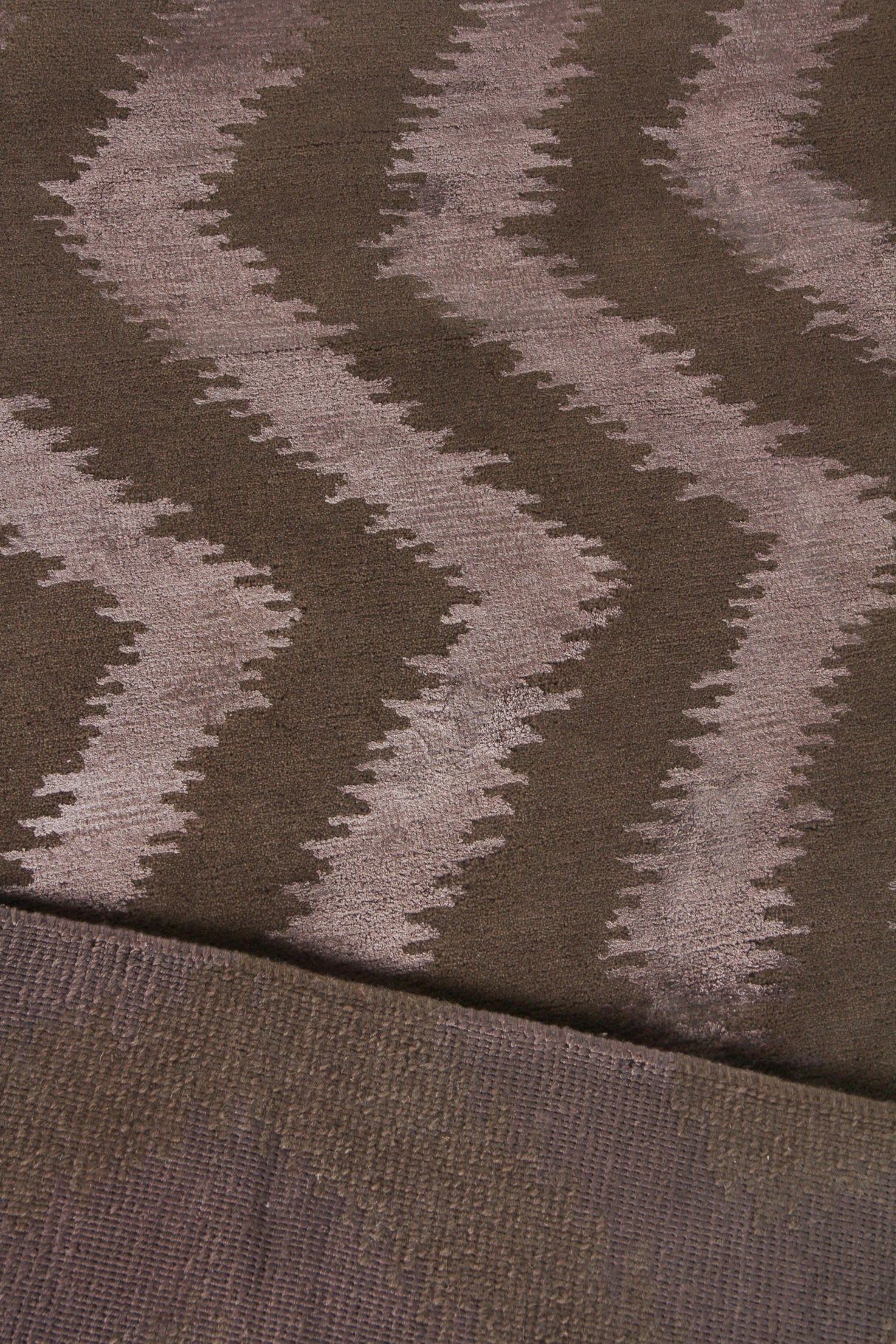 Exquisite Rugs Vero hand-knotted Wool/Bamboo Silk 3127 Chocolate 10' x 8' Area Rug