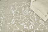 Exquisite Rugs Terras hand-knotted Wool/Bamboo Silk 3129 Gray/Platinum 14' x 10' Area Rug