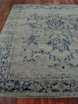 Exquisite Rugs Terras hand-knotted Wool/Bamboo Silk 3130 Gray/Blue 12' x 9' Area Rug