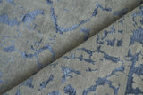 Exquisite Rugs Terras hand-knotted Wool/Bamboo Silk 3130 Gray/Blue 12' x 9' Area Rug