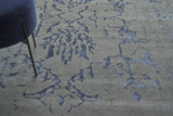 Exquisite Rugs Terras hand-knotted Wool/Bamboo Silk 3130 Gray/Blue 12' x 9' Area Rug