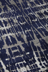 Exquisite Rugs Vertigo hand-knotted Wool/Bamboo Silk 3133 Navy/Gray/Ivory 10' x 8' Area Rug