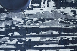 Exquisite Rugs Carrina hand-knotted Wool/Bamboo Silk 3135 Navy/Silver 10' x 8' Area Rug