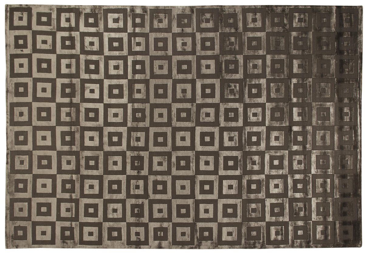 Exquisite Rugs Metro Velvet hand-knotted Wool/Viscose 3209 Khaki 10' x 8' Area Rug