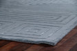 Exquisite Rugs Metro Velvet hand-knotted Wool/Viscose 3214 Aqua 12' x 9' Area Rug