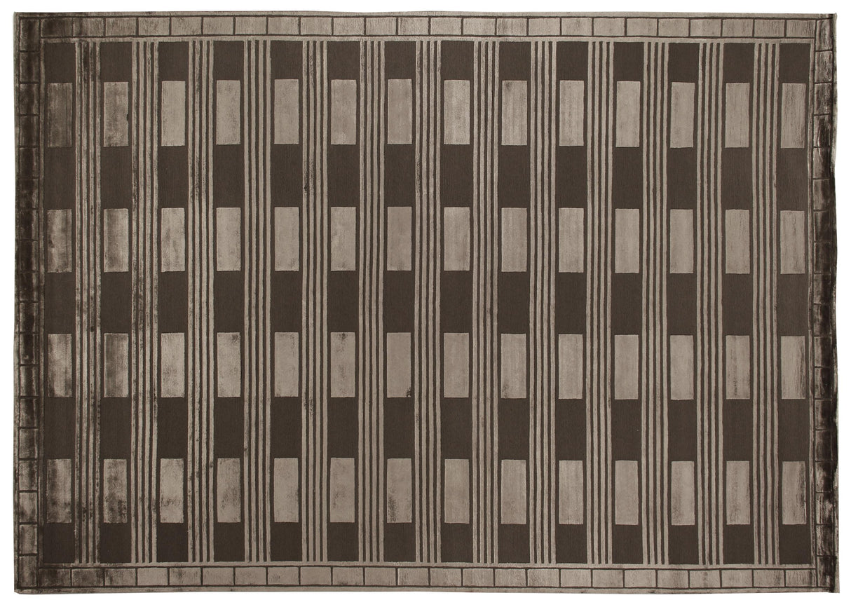 Exquisite Rugs Metro Velvet hand-knotted Wool/Viscose 3215 Khaki 10' x 8' Area Rug