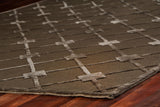 Exquisite Rugs Metro Velvet hand-knotted Wool/Viscose 3221 Khaki 12' x 9' Area Rug