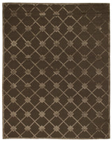 Exquisite Rugs Metro Velvet hand-knotted Wool/Viscose 3221 Khaki 12' x 9' Area Rug