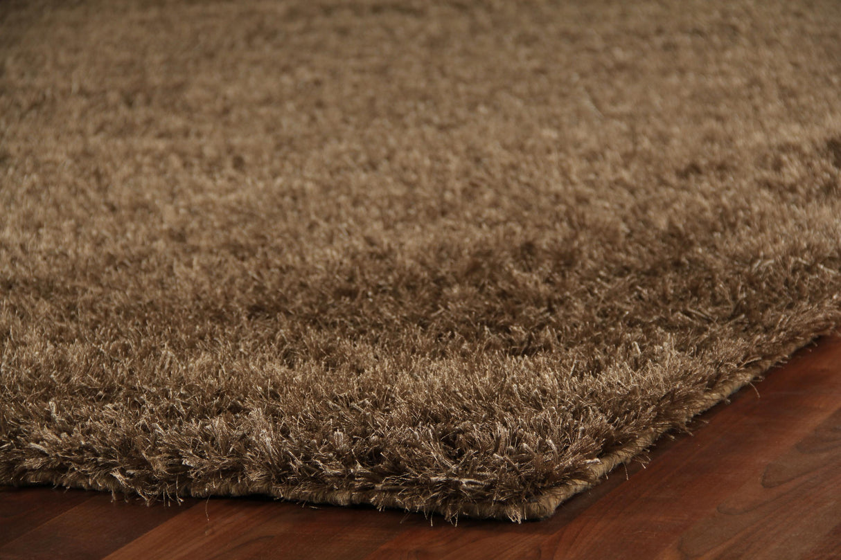 Exquisite Rugs Viscose Shaggy Shag Viscose 3265 Chocolate 10' x 8' Area Rug