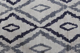 Exquisite Rugs Bamboo Silk hand-knotted Bamboo Silk 3278 Ivory/Blue 10' x 8' Area Rug
