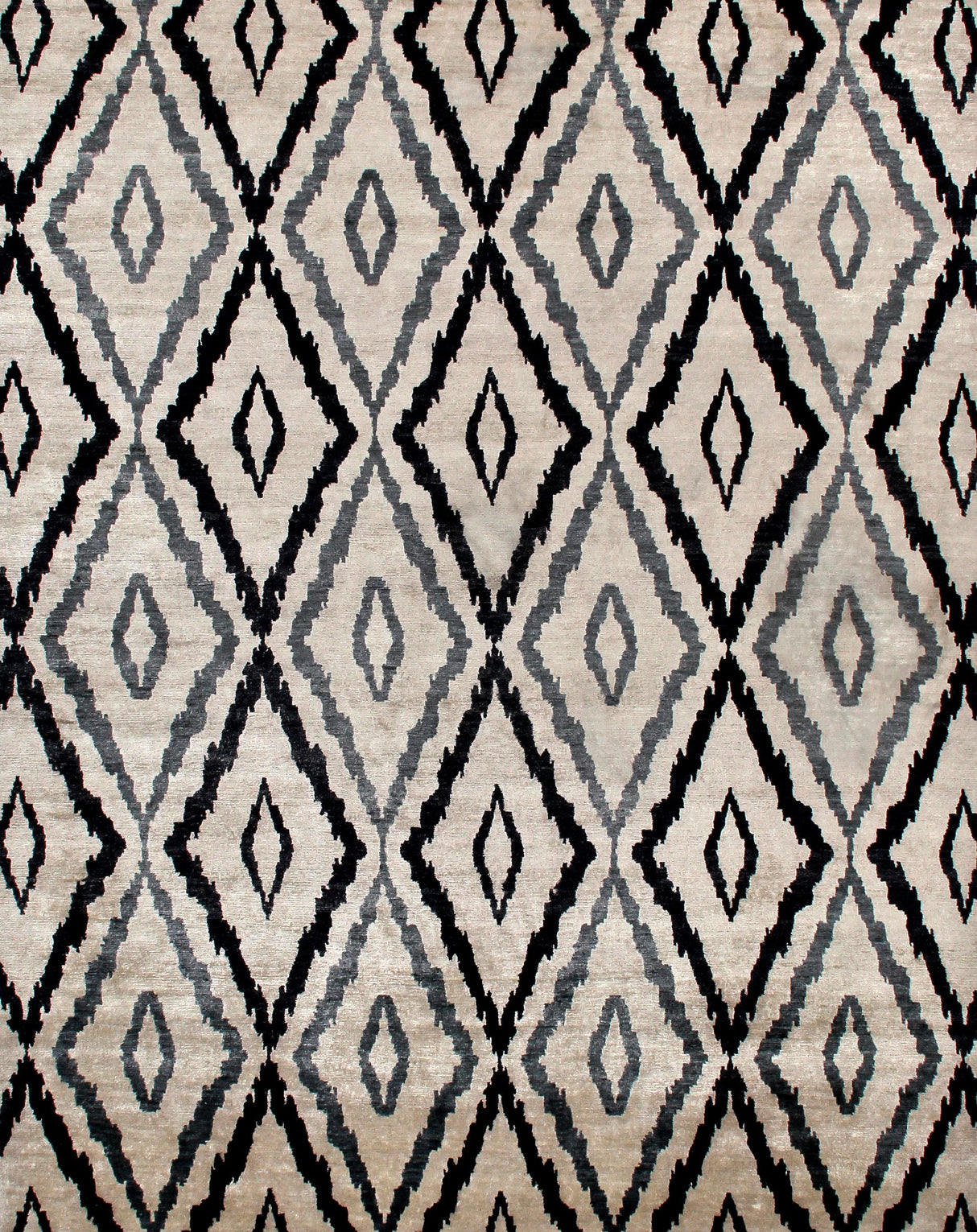 Exquisite Rugs Bamboo Silk hand-knotted Bamboo Silk 3278 Ivory/Blue 10' x 8' Area Rug