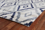 Exquisite Rugs Bamboo Silk hand-knotted Bamboo Silk 3278 Ivory/Blue 10' x 8' Area Rug