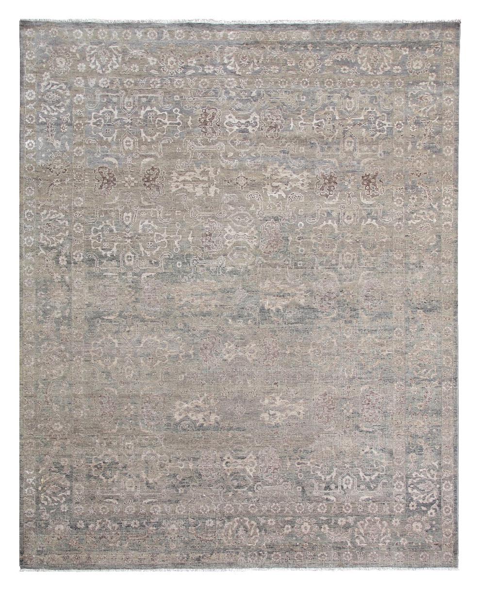 Exquisite Rugs Beverly hand-knotted Wool/Bamboo Silk 3375 Light Blue 10' x 8' Area Rug