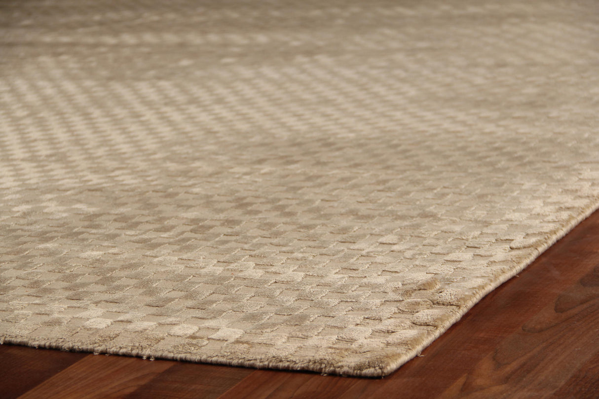 Exquisite Rugs Bubble handloomed Viscose 3533 Light Beige 15' x 12' Area Rug