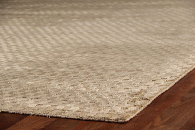 Exquisite Rugs Bubble handloomed Viscose 3533 Light Beige 15' x 12' Area Rug