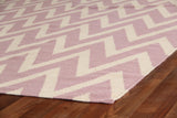 Exquisite Rugs Flatweave flatweave New Zealand Wool 3541 Pink/White 15' x 12' Area Rug