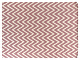 Exquisite Rugs Flatweave flatweave New Zealand Wool 3541 Pink/White 8' x 5' Area Rug