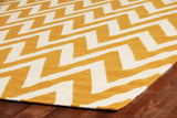Exquisite Rugs Flatweave flatweave New Zealand Wool 3542 Light Orange/White 8' x 5' Area Rug