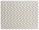 Exquisite Rugs Flatweave flatweave New Zealand Wool 3546 Silver/White 8' x 5' Area Rug