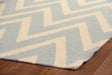 Exquisite Rugs Flatweave flatweave New Zealand Wool 3547 Turquoise/White 8' x 5' Area Rug