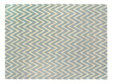 Exquisite Rugs Flatweave flatweave New Zealand Wool 3547 Turquoise/White 8' x 5' Area Rug