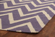 Exquisite Rugs Flatweave flatweave New Zealand Wool 3549 Purple/White 8' x 5' Area Rug