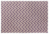 Exquisite Rugs Flatweave flatweave New Zealand Wool 3549 Purple/White 8' x 5' Area Rug