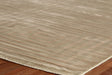 Exquisite Rugs Dove Embossed handloomed Viscose 3573 Light Beige 9' x 6' Area Rug