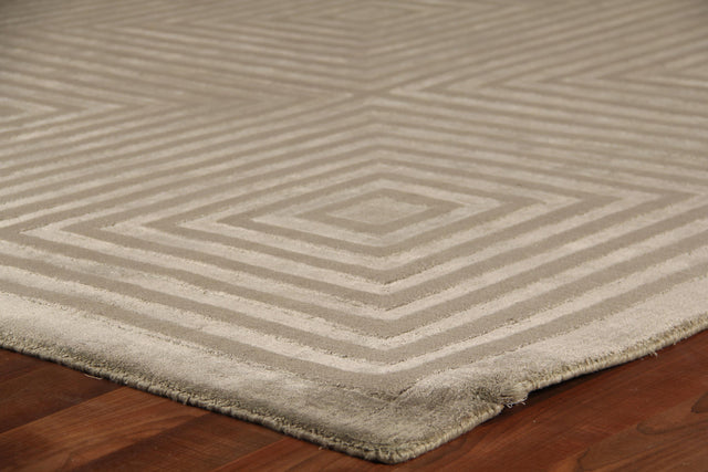 Exquisite Rugs Dove Embossed handloomed Viscose 3576 Dark Gray 9' x 6' Area Rug