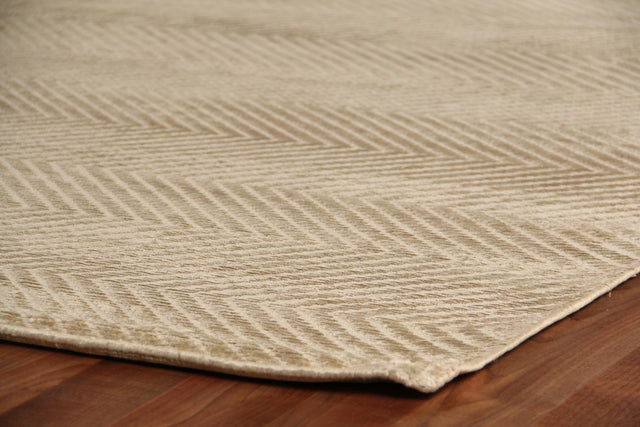 Exquisite Rugs Honeycomb handloomed Viscose 3592 Light Beige 12' x 9' Area Rug