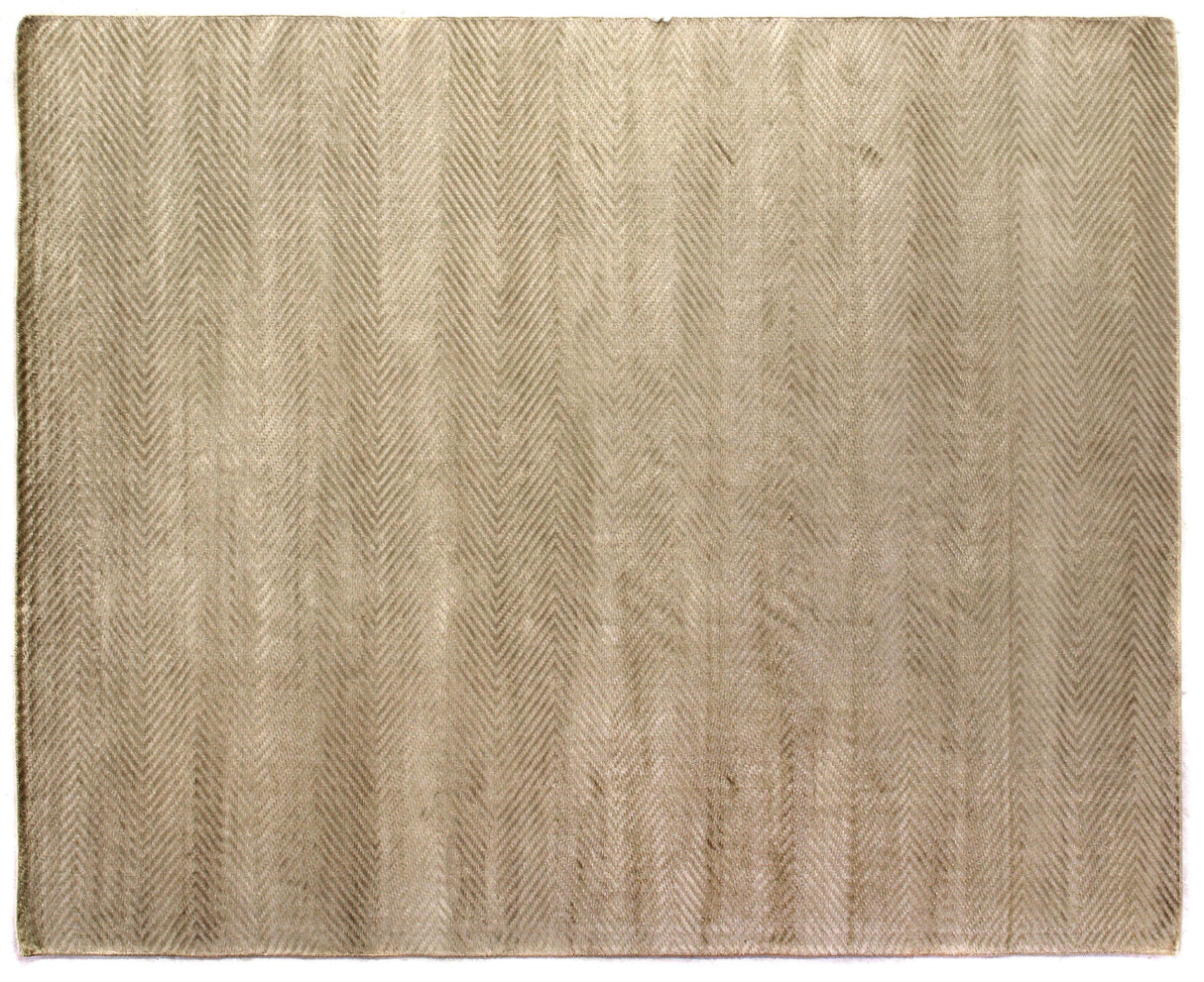 Exquisite Rugs Honeycomb handloomed Viscose 3592 Light Beige 12' x 9' Area Rug