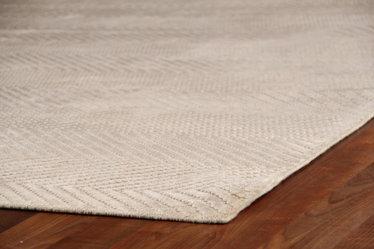 Exquisite Rugs Honeycomb handloomed Viscose 3595 Silver 18' x 14' Area Rug