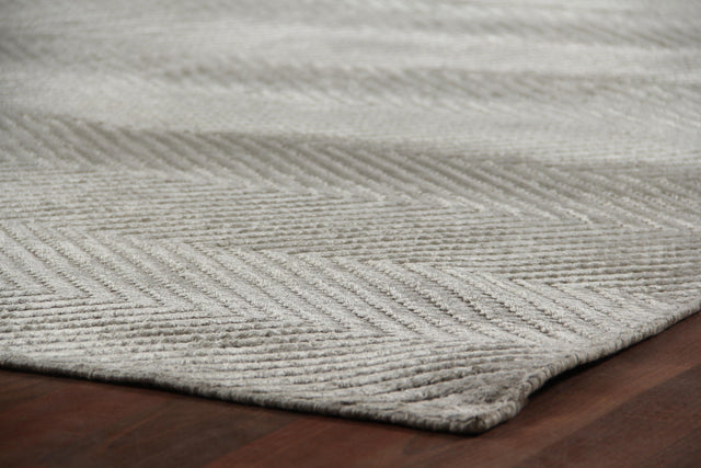 Exquisite Rugs Honeycomb handloomed Viscose 3600 Light Green 15' x 12' Area Rug