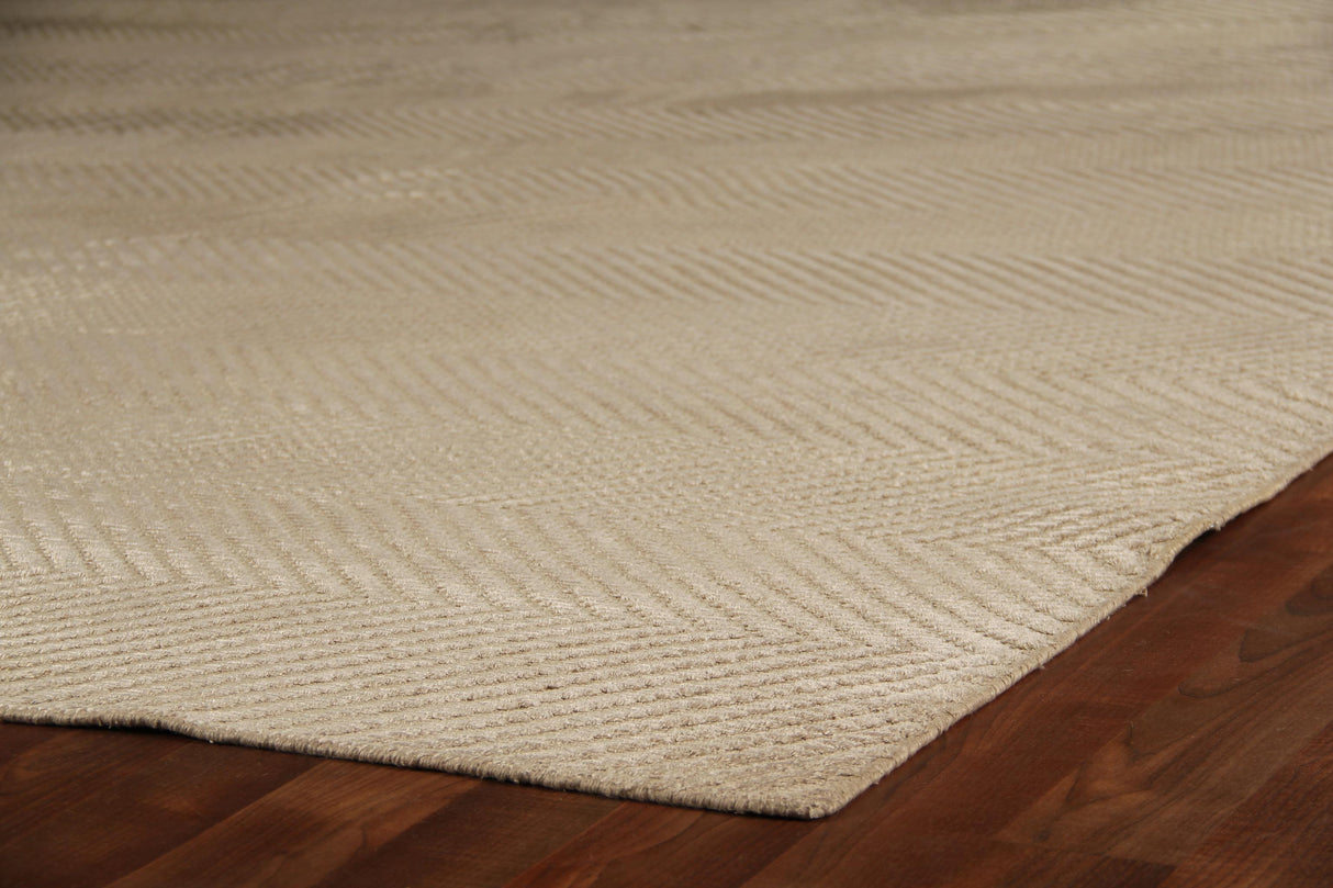 Exquisite Rugs Honeycomb handloomed Viscose 3601 Beige 10' x 8' Area Rug