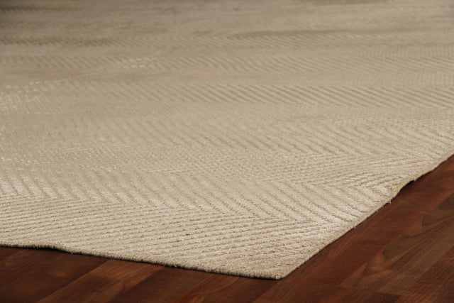 Exquisite Rugs Honeycomb handloomed Viscose 3601 Beige 10' x 8' Area Rug