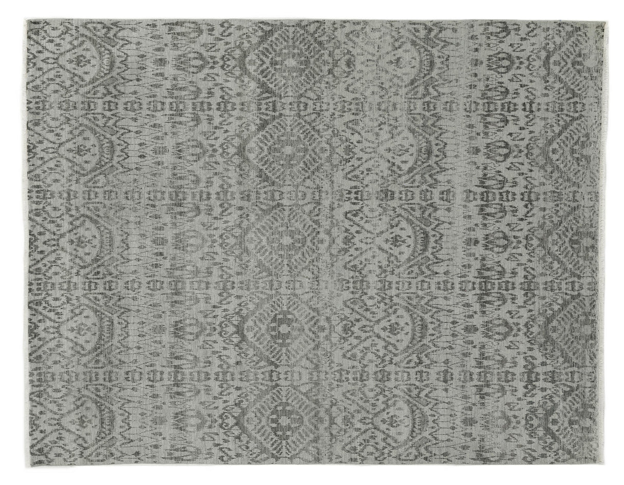 Exquisite Rugs Lexington hand-knotted Wool/Bamboo Silk 3737 Silver/Gray 10' x 8' Area Rug
