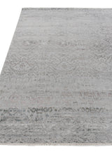 Exquisite Rugs Lexington hand-knotted Wool/Bamboo Silk 3737 Silver/Gray 10' x 8' Area Rug