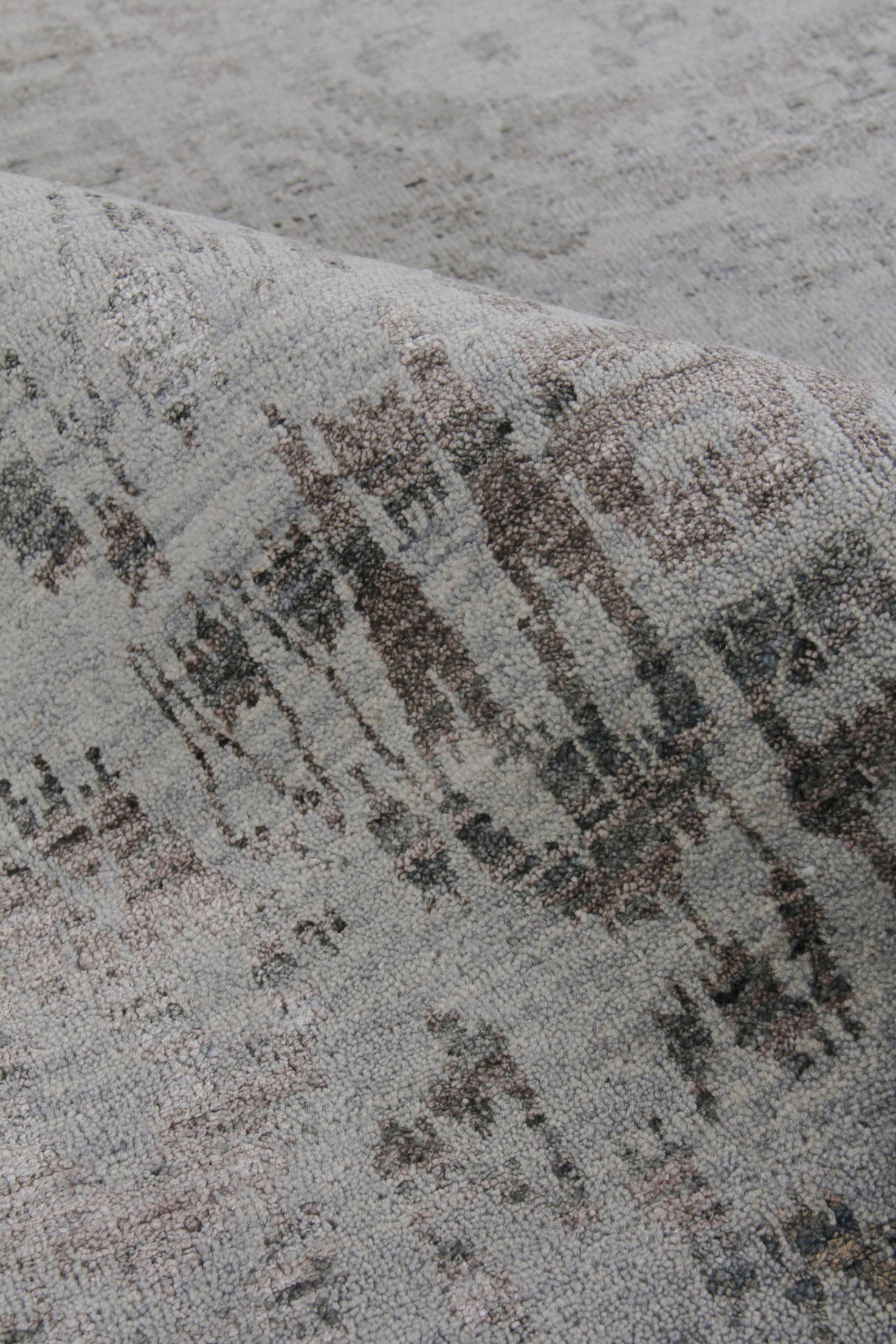 Exquisite Rugs Lexington hand-knotted Wool/Bamboo Silk 3737 Silver/Gray 10' x 8' Area Rug