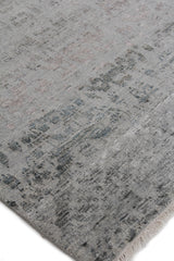 Exquisite Rugs Lexington hand-knotted Wool/Bamboo Silk 3737 Silver/Gray 10' x 8' Area Rug