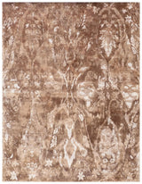 Exquisite Rugs Cassina handloomed Bamboo Silk 3910 Brown 12' x 9' Area Rug