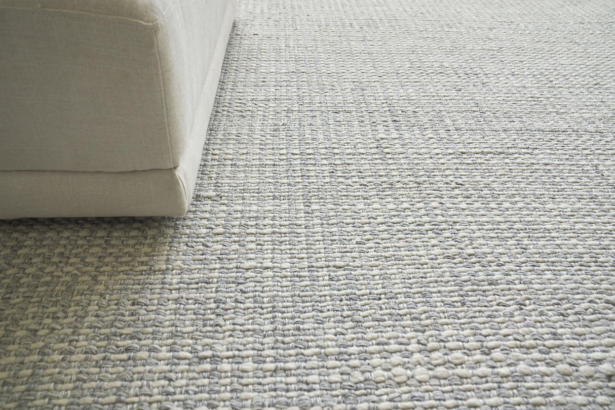 Exquisite Rugs Ferrus flatweave Polyester/Wool/Cotton 3955 Silver/Ivory 10' x 8' Area Rug