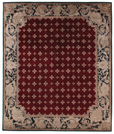 Exquisite Rugs Contemporary hand-knotted New Zealand Wool 4021 Red 6' x 6' Area Rug