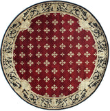 Exquisite Rugs Contemporary hand-knotted New Zealand Wool 4021 Red 6' x 6' Area Rug