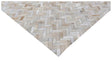 Exquisite Rugs Mosaic Leather hand-tufted Leather Hide 4057 Light Beige 11' x 8' Area Rug