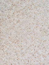 Exquisite Rugs Mosaic Leather hand-tufted Leather Hide 4057 Light Beige 11' x 8' Area Rug