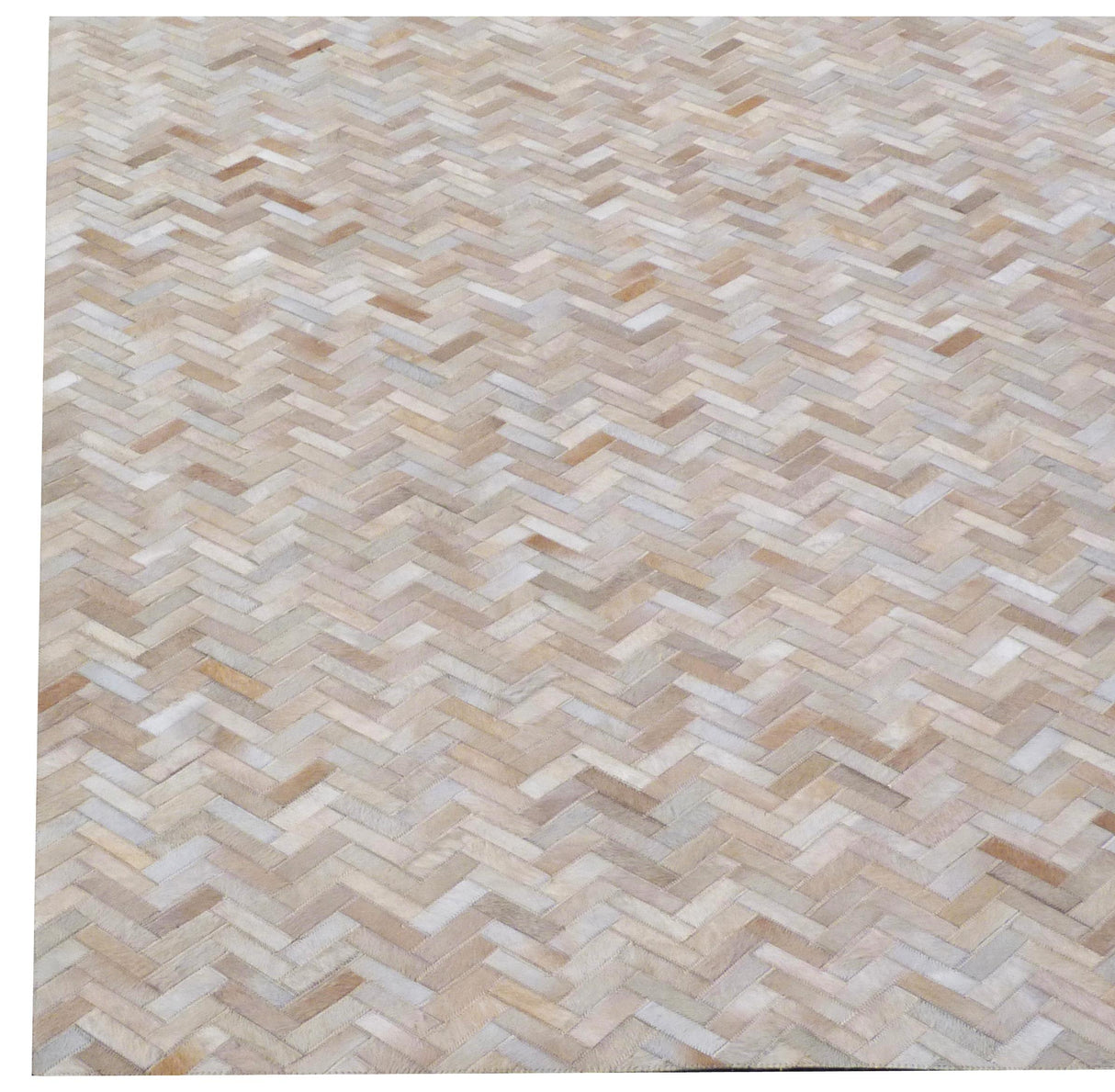 Exquisite Rugs Mosaic Leather hand-tufted Leather Hide 4057 Light Beige 11' x 8' Area Rug