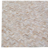 Exquisite Rugs Mosaic Leather hand-tufted Leather Hide 4057 Light Beige 11' x 8' Area Rug
