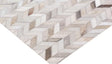 Exquisite Rugs Mosaic Leather hand-tufted Leather Hide 4062 Silver 10' x 8' Area Rug