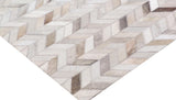 Exquisite Rugs Mosaic Leather hand-tufted Leather Hide 4062 Silver 10' x 8' Area Rug